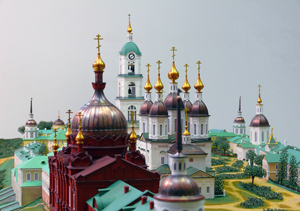 Макет Саровского монастыря, вид с восточной стороны