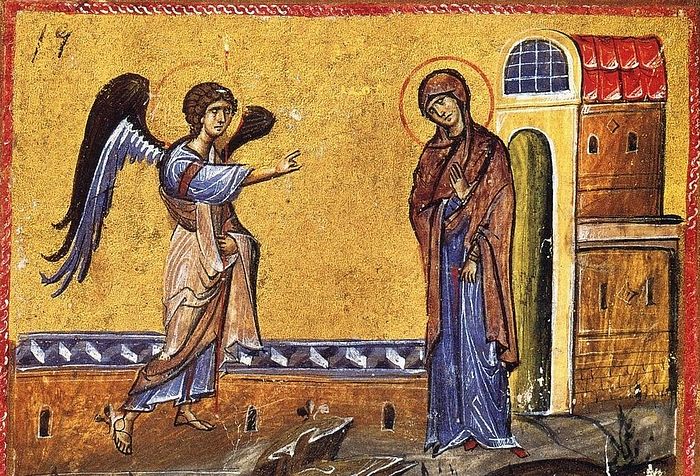 The Annunciation of the Virgin.