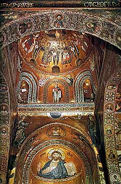 Вид на алтарную часть Палатинской капеллы. Середина XII в. Палермо. Сицилия