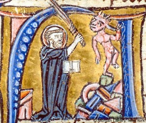 St Augustine refuting a heretic, New York, Morgan Pierpont Library, (a C13th Book of Hours)