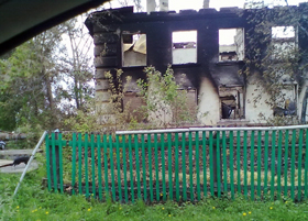 Дом в поселке Урман после взрывов