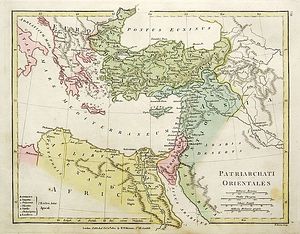 Map of the Justinian Pentarchy.