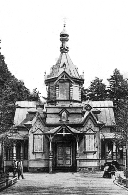 Загрузить увеличенное изображение. 506 x 800 px. Размер файла 258287 b.
 Храм в Дзинтари