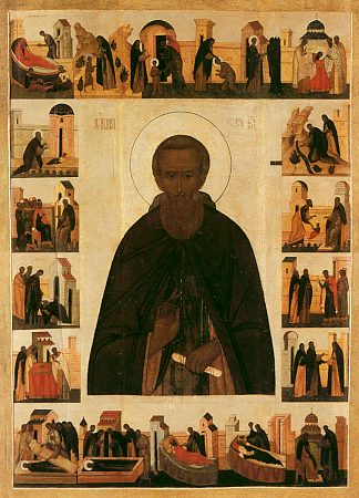 Icon of St. Sergius of Radonezh, with Life.