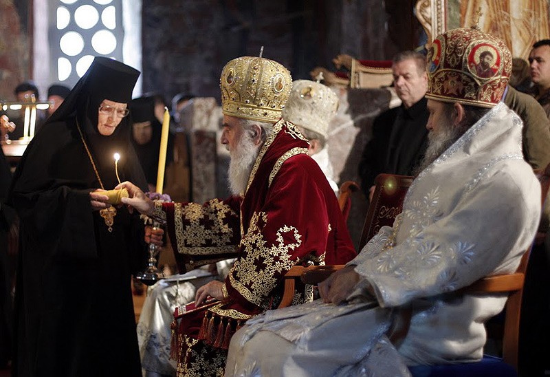 За Божественной литургией