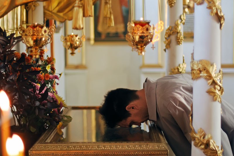 Почитание мощей преподобного Саввы Вишерского. Фото: Александр Осокин