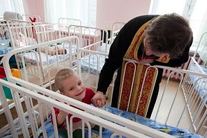 В детском доме для детей-инвалидов № 15, который опекает Православная служба "Милосердие".