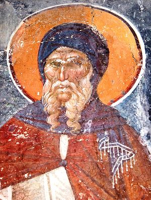 Преподобный Антоний Великий. Церковь св. Никиты близ Скопье. XIV в.