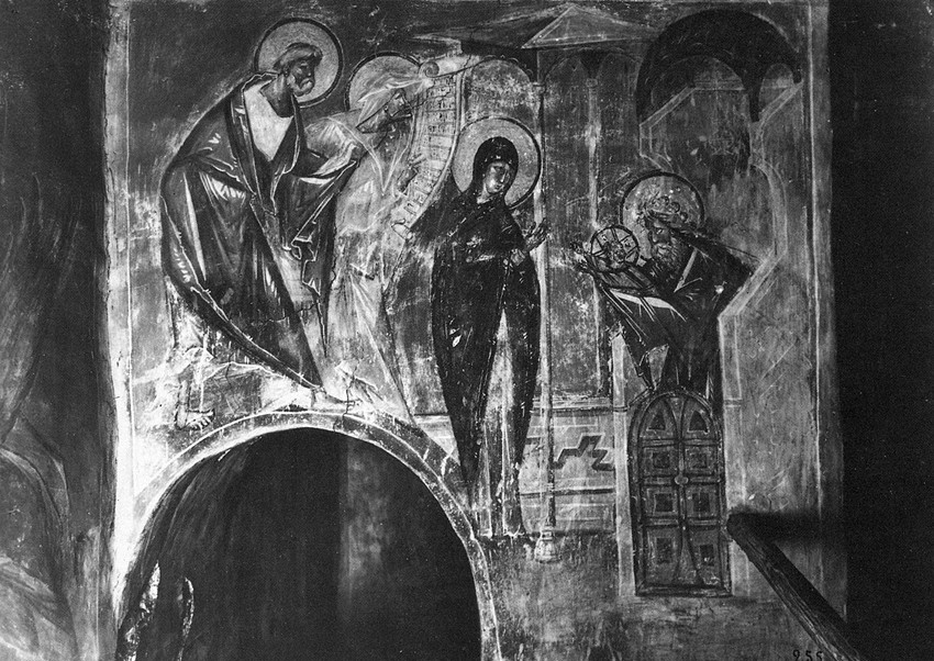 Fresco, Church of the Dormition on Volotov Field, Novgorod, late 14th c. (lost)
