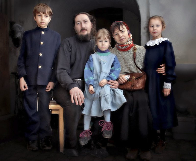 Дьякон Андрей с семьей. Фото: И.И.Жук
