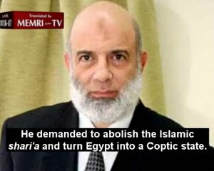 Controversial Muslim cleric and scholar, known for his outrageous comments against Christians, Wagdy Ghoneim. Photo: MEMRI TV