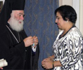 Patriarch Theodore II of Alexandria Honors the Greek-Cypriot Foreign Minister