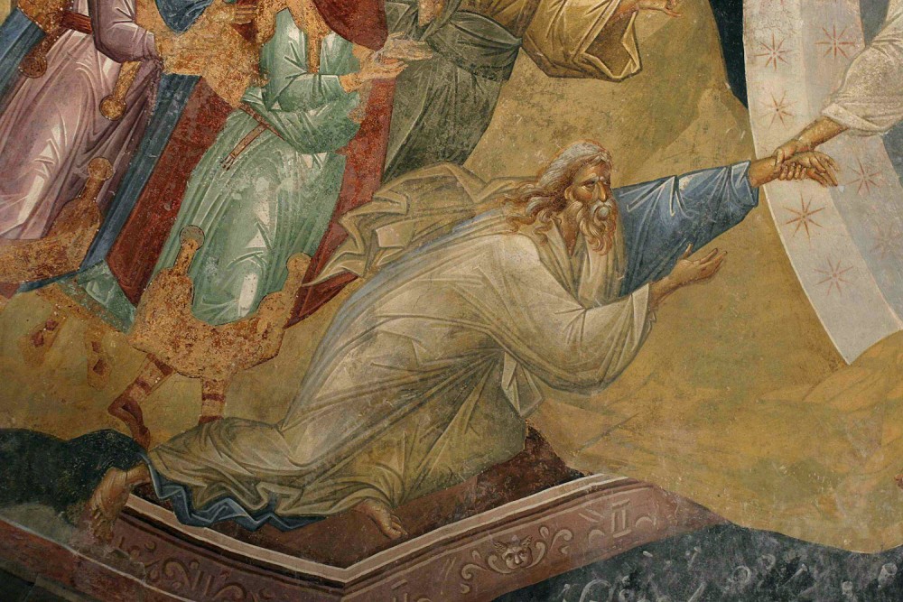 Adam. Fragment of Christ's descent into hell. Fresco in Chora Monastery, Constantinople. 14th c.