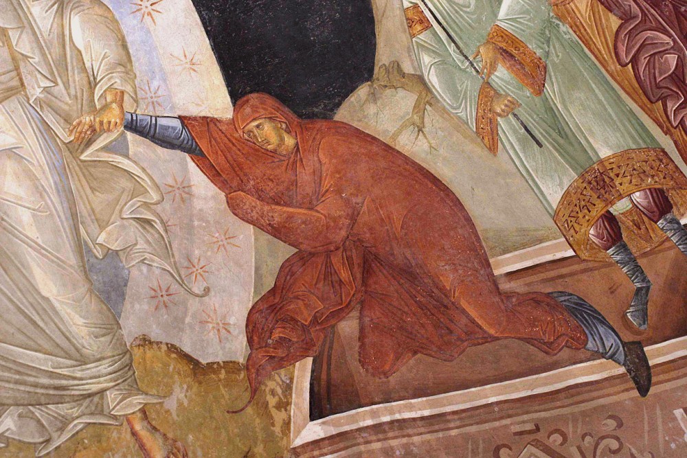 Eve. Fragment of Christ's descent into hell. Fresco in Chora Monastery, Constantinople. 14th c.