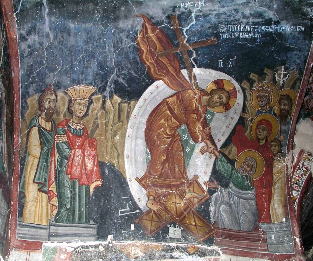 Christ's descent into hell. A Cyprus fresco. 