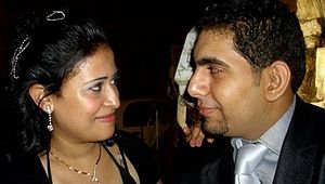 Michael Mosad with fiancee Vivian Magdi