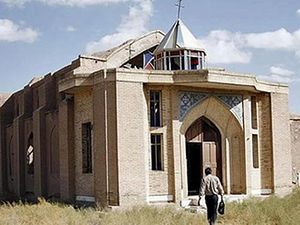 The Church of St. Andrew in Kerman, Iran, which was bulldozed overnight.
