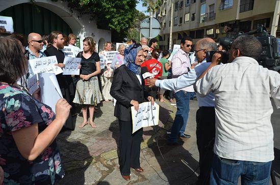 Muslims demonstrating together with Christians. 