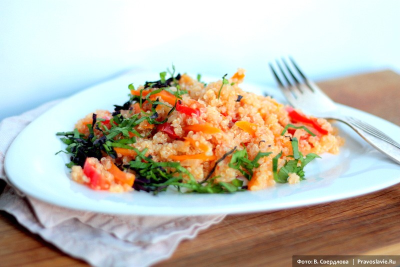 Плов из киноа . Рецепт: Петровки  Фото: Виктория Свердлова / Православие.Ru