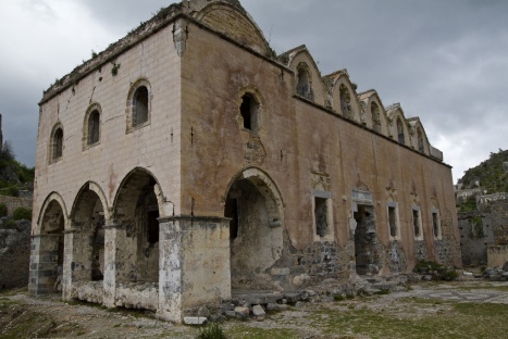 The abandoned Greek Orthodox church in Kayaköy. 