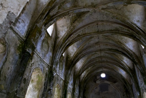 Echoes of Greek orthodoxy in the abandoned church. 