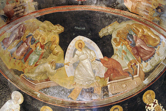 Фреска «Воскресение Христово» (Константинополь, монастырь Хора, XIII в.)