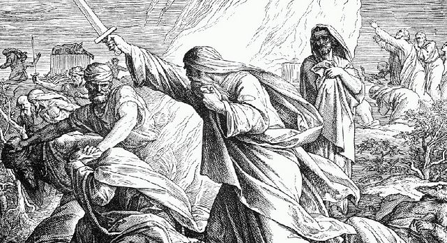 Поражение пророков Вааловых. Julius Schnorr von Carolsfeld