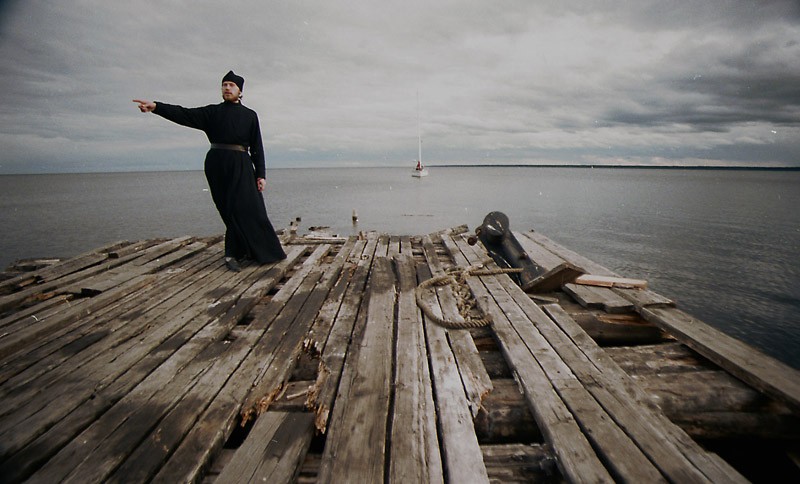 Ладожское озеро скит на о. Коневец. 1993 г. Фото: Геннадий Михеев