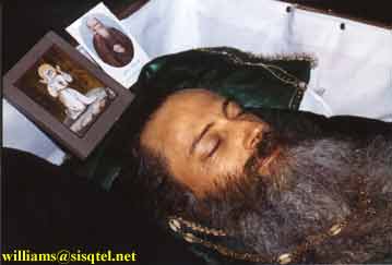 Father Seraphim in blessed repose. His face was so peaceful and beautiful that the traditional face cloth was removed.