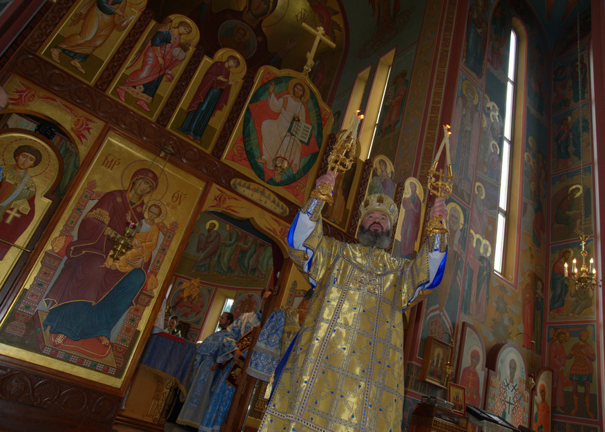 Божественная литургия в Свято-Николаевском соборе Вашингтона
