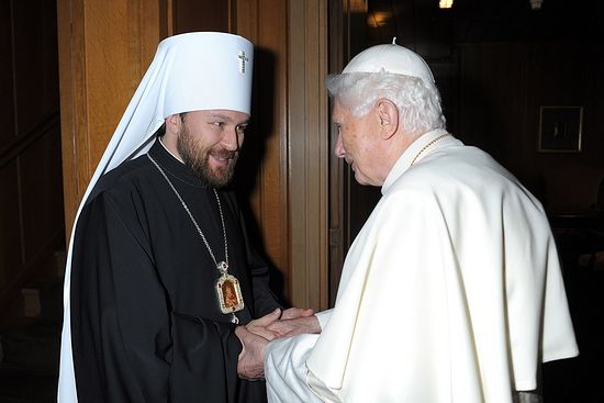 Митрополит Волоколамский Иларион встретился с Папой Римским Бенедиктом XVI