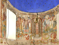 В древнем храме на юго-западе Франции найдены романские фрески