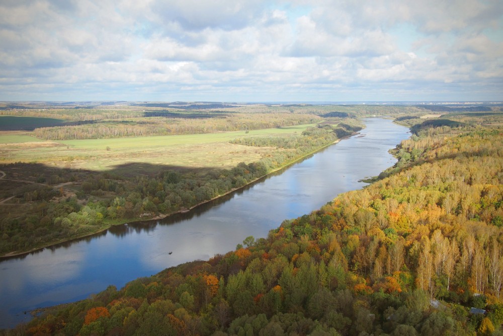 Река Ока в Поленово . Тульская область.   29 сентября 2012 года.   Фото: Михаил и Екатерина