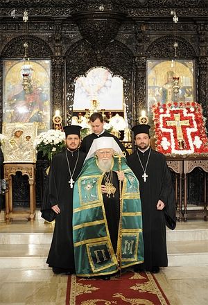 His Holiness Patriarch Maxim at divine services.