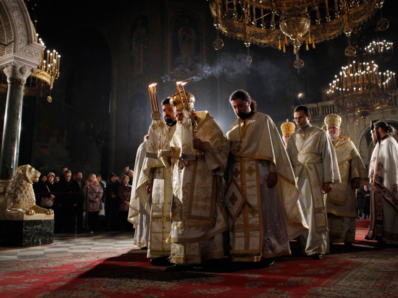 Рождество Христово в Александро-Невском соборе Софии. Фото: В.Петрова