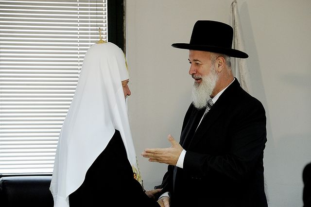 Состоялась встреча Святейшего Патриарха Кирилла с верховным раввином Израиля Шломо Моше Амаром