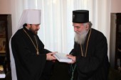 Состоялась встреча митрополита Волоколамского Илариона со Святейшим Патриархом Сербским Иринеем
