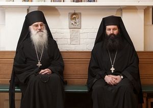 Father Avraamy Neyman and Father Raphael Pavouris. Picture: Robert Ormerod