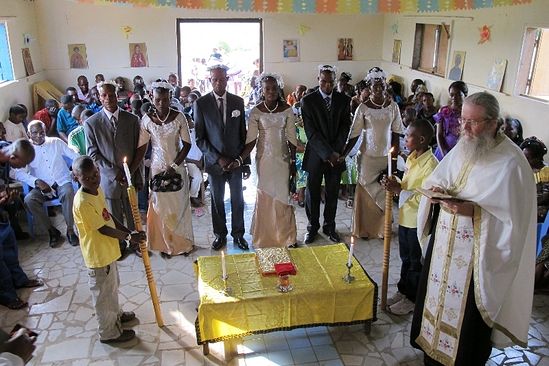 Венчание православных африканцев в Конго