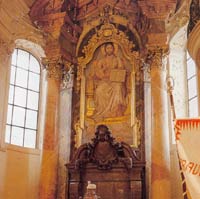 Сохранившаяся русская икона Спасителя на Горнем месте в соборе свт.Николая