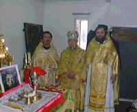 Архиепископ Николай и два священника монастыря