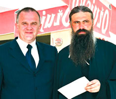 Президент Республики Сербской Драган Чавич и епископ Захолмско-Герцеговинский Григорий