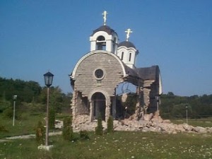 Serbian churches have been targeted in Kosovo. 