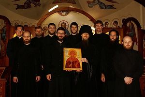 Members of the St. Tikhon's Seminary Choir at St. Vladimir's Seminary. Photo: stots.edu