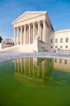 Supreme Court building in Washington, DC (2009). RNS photo by Mark Fischer / courtesy Flickr (http://www.flickr.com/photos/tom_ruaat/3609210136/)