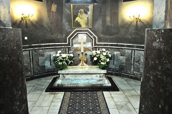 The tomb of Archbishop Seraphim (Sobolev). St. Nicholas Cathedral, Sofia