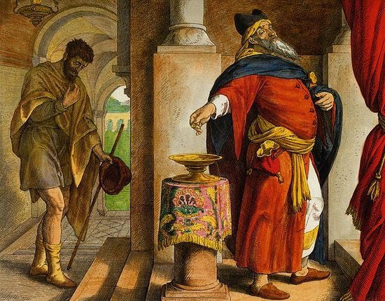 The publican and the pharisee.