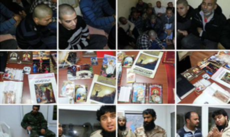 Photos published on Facebook of detained Copts in Libya accused of proselytisation.
