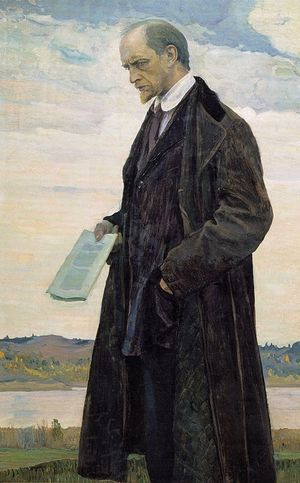 М. Нестеров. Мыслитель (портрет философа И.А. Ильина). 1921-1922 г. Фрагмент