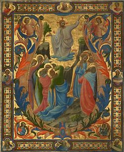 Initial V. The Ascension. Lorenzo Monaco, 1410.